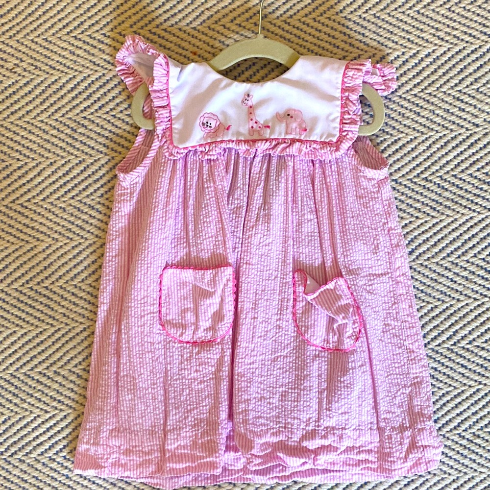 Sear-sucker zoo dress